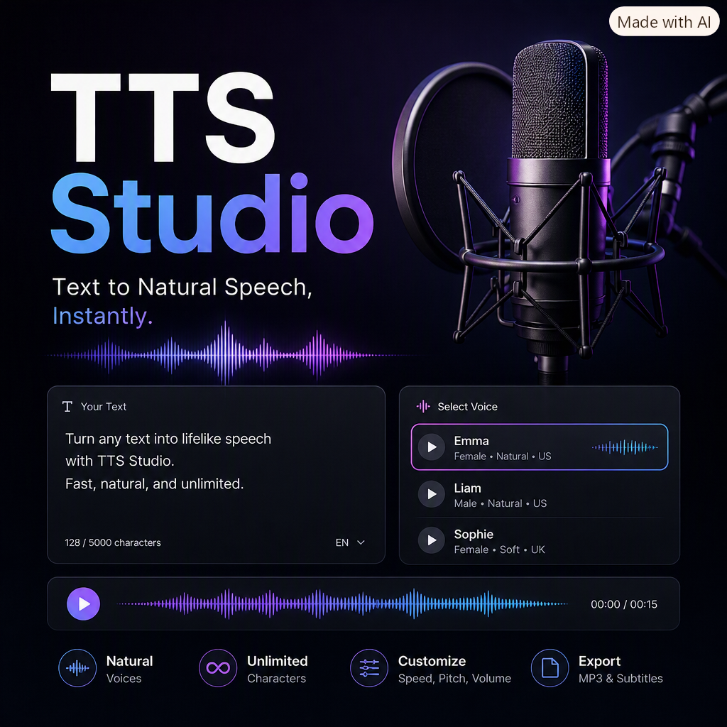 Modern Text Transformer — The Ultimate Text To Speech Tool